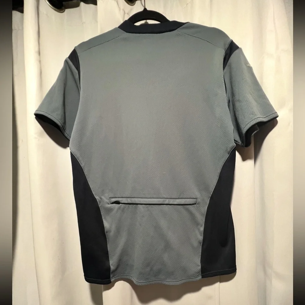 Nike Dri-Fit Cycling Jersey Gray Black Short Sleeve Zip Front Women’s M